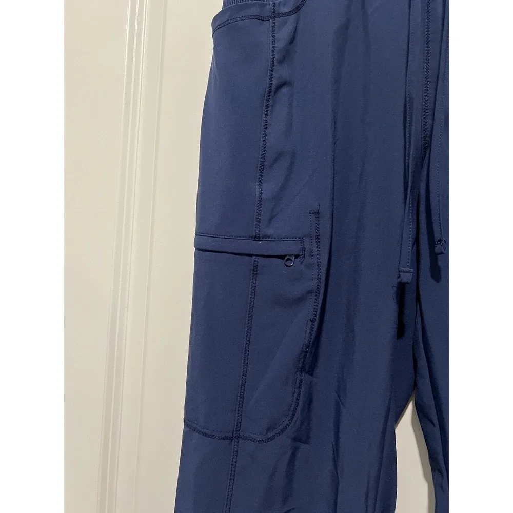 Cherokee Workwear Revolution Women's Jogger Scrub Pants‎ Navy Size Medium Petite